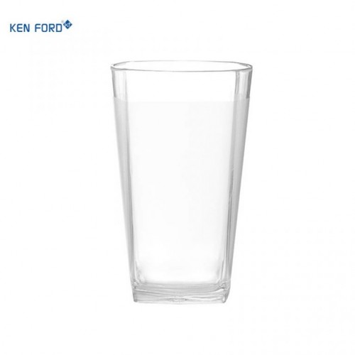 Kenford Glass TSQ 300-FR Transparent Square Shape Frosted Polycarbonate 300 ml