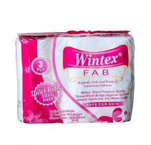 Wintex Fab Toilet Roll 375 Sheets 9.9x 10 Cm 3 Ply