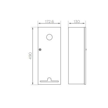 Euronics Sanitary Pad & Pouch Dispenser ESN05 Stainless Steel 304 Napkin Capacity: 20- 25 Pcs Disposable Bags Capacity: 50 Bag