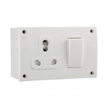Havells Reo 6A Switch Socket AHETWXW062 Combined With Box