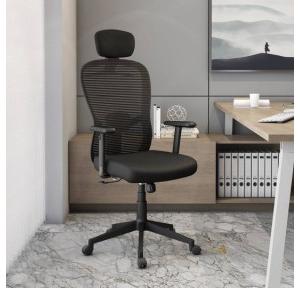 Nilkamal Alba High Back Mesh Chair Black, Dimension: 61 x 67 x 128 cm, Weight: 25 Kg