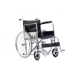 Aulki Foldable Chromed Steel Wheelchair Light Weight Regular 18 Inch Wide Seat