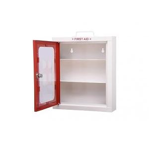 Spylock Heavy Metal Wall Mounted First Aid Box Color Red & White Dimensions 15L x 5W x 10H CM