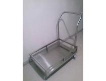 Platform Trolley  With 3 Side Support Railing Weight Capacity Upto 400 Kg 4 Side Railing 1.2 MM Sheet  SS 202 2x3 Feet