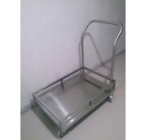 Platform Trolley SS 202 With 3 Side Support Railing Size: 2 x 3 Feet Weight Capacity Upto 400 Kg 4 Side Railing 1.2 MM Sheet