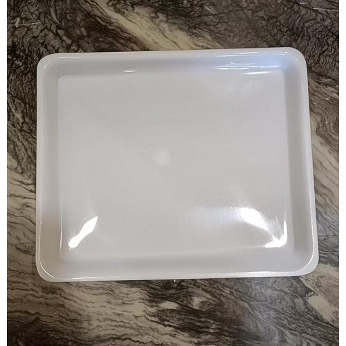 Acrylic Rectangular Serving Tray Size: 12x10 Inch White