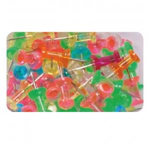 Oddy Push PIns PP50-9523 T Damroo Shaped-Transparent( Pack Of 50 Pcs) 26mm