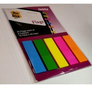 Oddy Polyster Strip RSN-Flags 5 Color Size: (12.7x44.3)mm (125 Sheets)