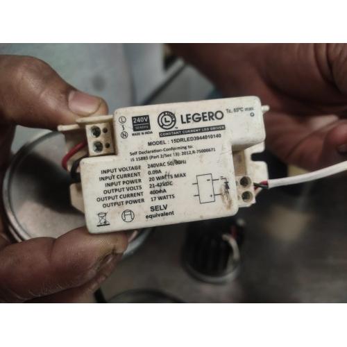 Legero Constant Current Led Driver 17W 400mA 240VAC 15DRLED3944010140