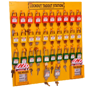 Asian Loto Lockout Padlock ALC-PSK Tagout Safety Open Padlock Station With Material