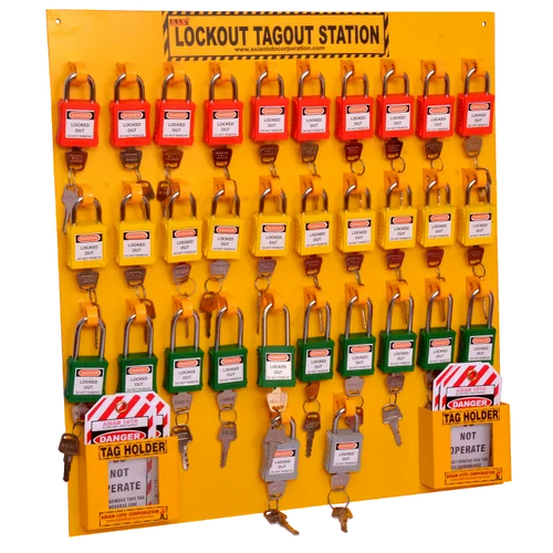 Asian Loto Lockout Padlock ALC-PSK Tagout Safety Open Padlock Station With Material