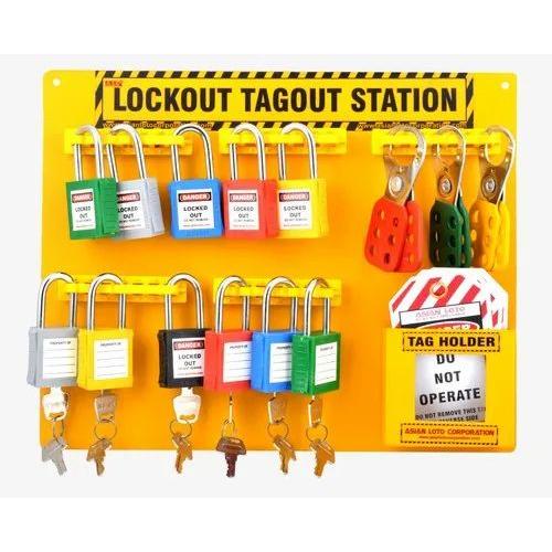 Asian Loto Lockout Tagout Station ALC-OPLS Safety Open Padlock Station With Material