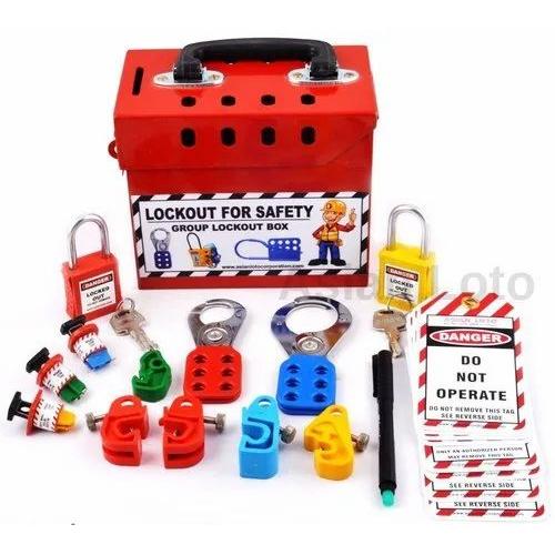 Asian Loto Electrical Lockout Tagout Kit ALC-TK20 With MCB Loto Hasp Padlock And Station