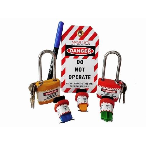 Asian Loto Small Lockout Tagout Kit ALC-SKT4 For MCB Lockout