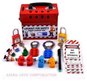 Asian Loto Electrical Lockout Tagout Kit ALC-SKT12 Group Loto Box