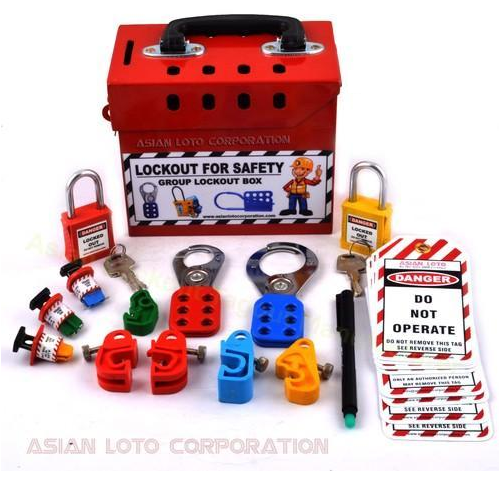 Asian Loto Electrical Lockout Tagout Kit ALC-SKT12 Group Loto Box