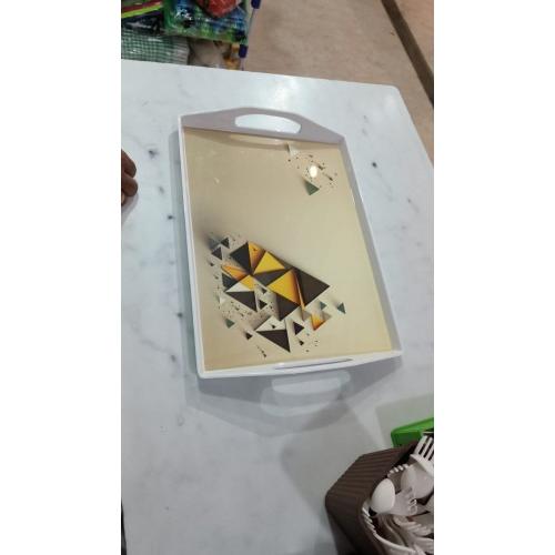 Serving Tray Melamine Size: 15x11 Inch