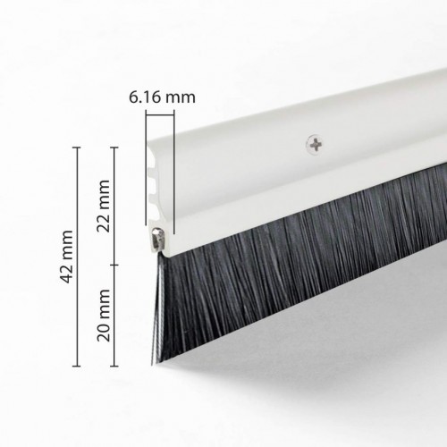 Deco Door Seal With Nylon Brush 1 Mtr