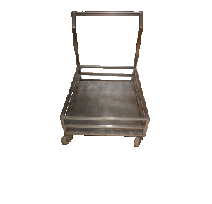 Platform Trolley With One Feet Railing Smooth Finishing With Durable 4 Inch Wheels Load Capacity Up to 500 Kg SS202 Length 3 Ft 6 Inch X Width 2 Ft  X Height 1 Ft