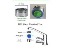 Brass Regular 24 MM Water Tap Aerator Foam Flow Male-Outer Thread Green