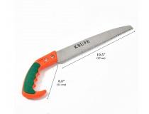 Krufe Pruning Saw Aari PVC Handle Blade Length 10.5 inch 4500 RPM 10Lx20Wx10H cm Razor Sharp Blade Comfortable Grip Handle 210g