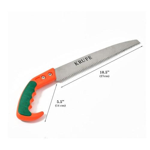 Krufe Pruning Saw Aari PVC Handle Blade Length 10.5 inch 4500 RPM 10Lx20Wx10H cm Razor Sharp Blade Comfortable Grip Handle 210g