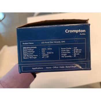 Crompton Platina Led Panel Star Miranda COB Downlighter 12W 4000K 90mm