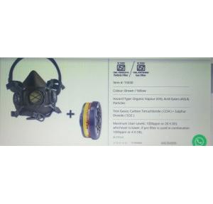 Venus Face Mask V-500+7500 Half And Organic Vapor/Acid Gas Cartridge Black