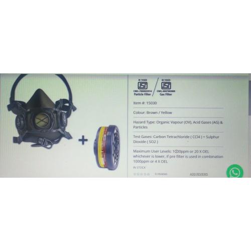 Venus Face Mask V-500+7500 Half And Organic Vapor/Acid Gas Cartridge Black