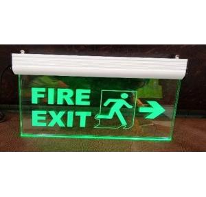 Left Side Led Fire Exit Signage Acrylic 12 X 6 Inch Thickness 8 MM