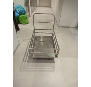 Platform Trolley With 4 Side Support Railing Dimension 2 x 3 Feet Weight Capacity Upto 500 Kg Stainless Steel 202 14 Gauge 2mm Sheet