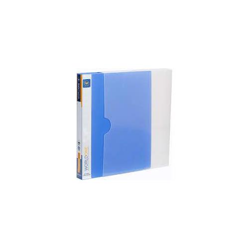 Worldone Business Card Holder BC104 With Case & Index Blue 500
