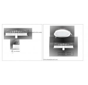 Philips LED Downlight  DN295B Green Perform Sleek 10S-6500 PSU WH 9W 6500K Cool White 125 MM 1000 lm