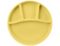 Signoraware Serving Plate Round Shape 4 Compartment Diameter 27 CM Height 3 CM Plastic 10.63 Inch Yellow