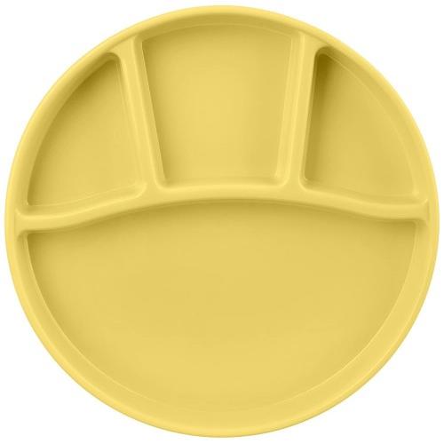 Signoraware Serving Plate Round Shape 4 Compartment Diameter 27 CM Height 3 CM Plastic 10.63 Inch Yellow