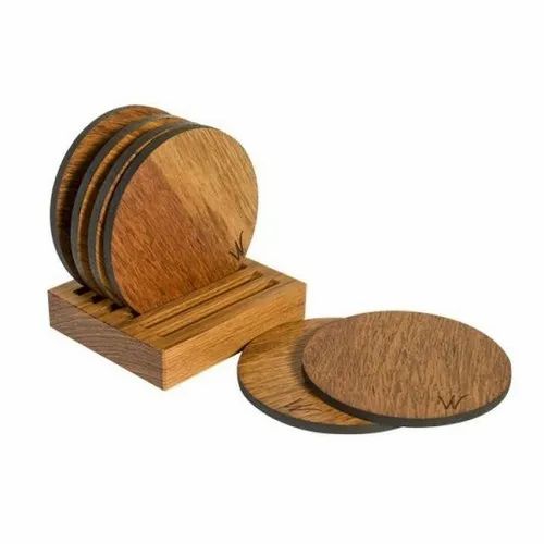 Coaster Round Steam Beech 8cm