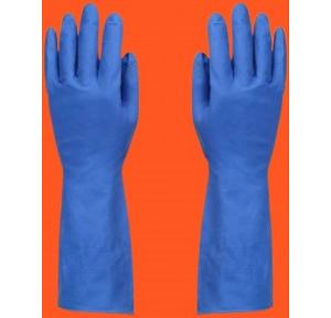 Safehand Rubber Hand Gloves Pair Blue Washable and Resusable For Unisex