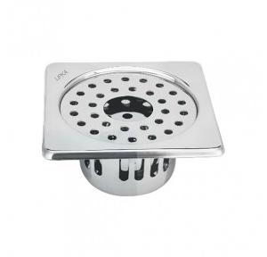 Praksah Floor Drain Square With Cockroach Trap 5x5 Inch 304 Grade Stainless Steel With 1 Hole