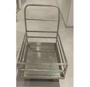 Platform Trolley 3 Side Support Railing Weight Capacity Upto 400 Kg Base Frame SS Angle Covered by SS Sheet of 14 Gauge SS 304 2 X 3 Feet