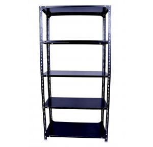 MS Slotted Angle Rack 4 Compartments 5 Shelves Size 84x36x24 Inch Angle 14 Gauge Shelf 18 Gauge Color Blue Weight Capacity 500 Kg Approx Each Rack Powder Coated With Installation