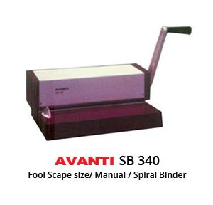 Avanti Manual Spiral Binding Machine Punch Capacity 10 Sheets Model: SB 340