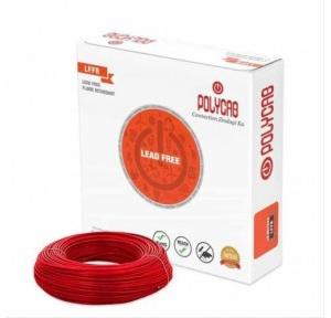 Polycab FR PVC Insulated Industrial Flexible Cable 1.5 Sqmm 1 Core Red 1 Mtr