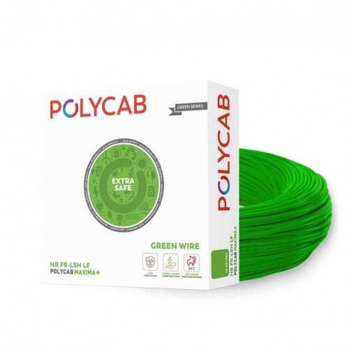 Polycab FR PVC Insulated Industrial Flexible Cable 1.5 Sqmm 1 Core Green 1 Mtr
