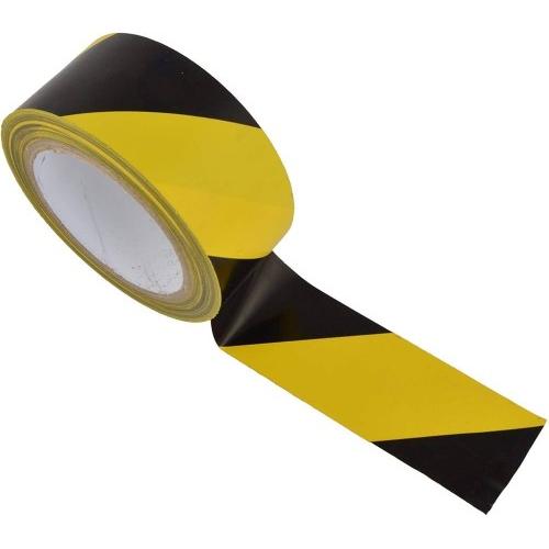 Zebra Floor Marking Tape Black & Yellow (1 Box = 90 Rolls 48mm 15 Mtr