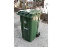 Otto Dustbin With Wheel Green HDPE 240 Ltr
