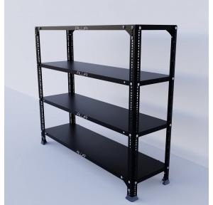 MS Slotted Angle Rack 3 Compartments 4 Shelves Size 85x36x14 Inch Angle 14 Gauge Shelf 18 Gauge Color Grey Weight Capacity 320 Kg Approx Each Rack Power Coated