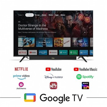Vu 4K Google TV 65VIBE 164 CM (65 Inch) Vibe Series QLED 60 Hz (Black)
