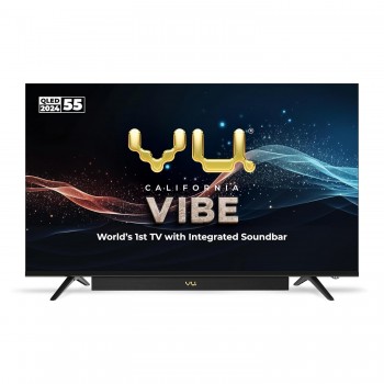 Vu Google TV 55VIBE24 Vibe Series QLED 4K Black 139 CM (55 Inch) With Wi-Fi USB Ethernet HDMI Connectivity