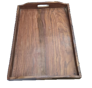 Tray Acacia Natural And Shiny Finish Wood Rectangular 14 x 10 inch