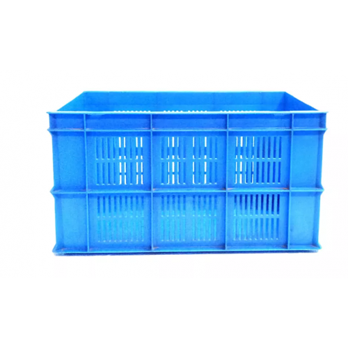 Nilkamal Perforated Crate Walls JBC-64320 With Closed Bottom 600x400x320 MM Blue
